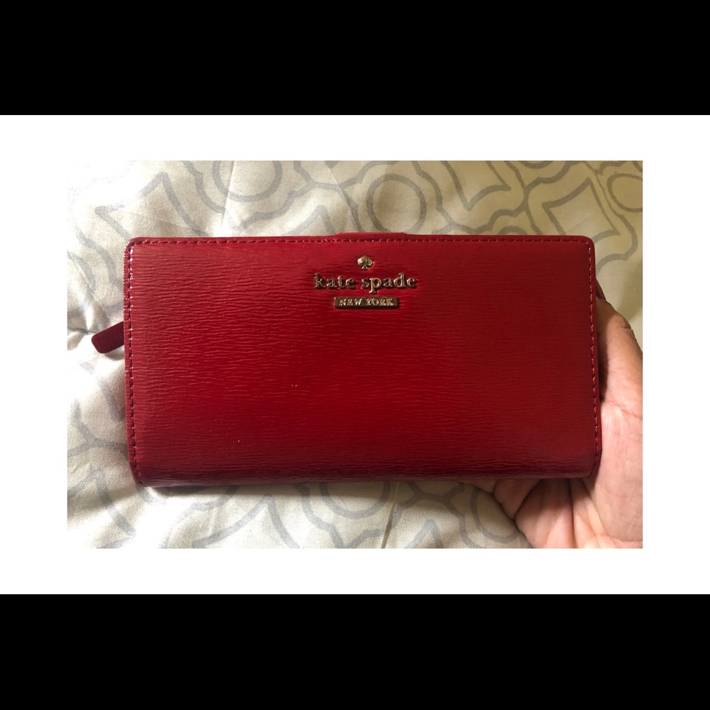 Kate Spade red long wallet